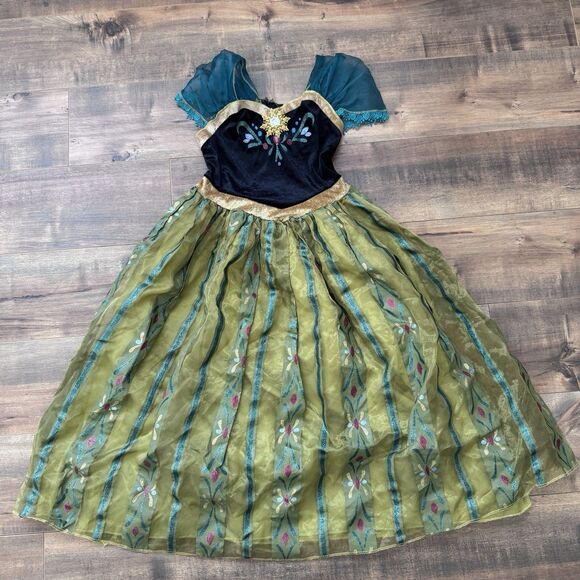 Disney Princess Anna Girls Costume Dress Frozen Halloween Dress Up Size ? - Picture 1 of 8